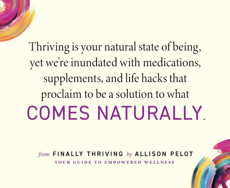 Finally Thriving quote graphic