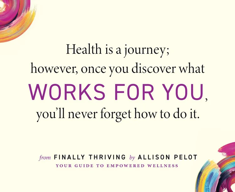Finally Thriving quote graphic