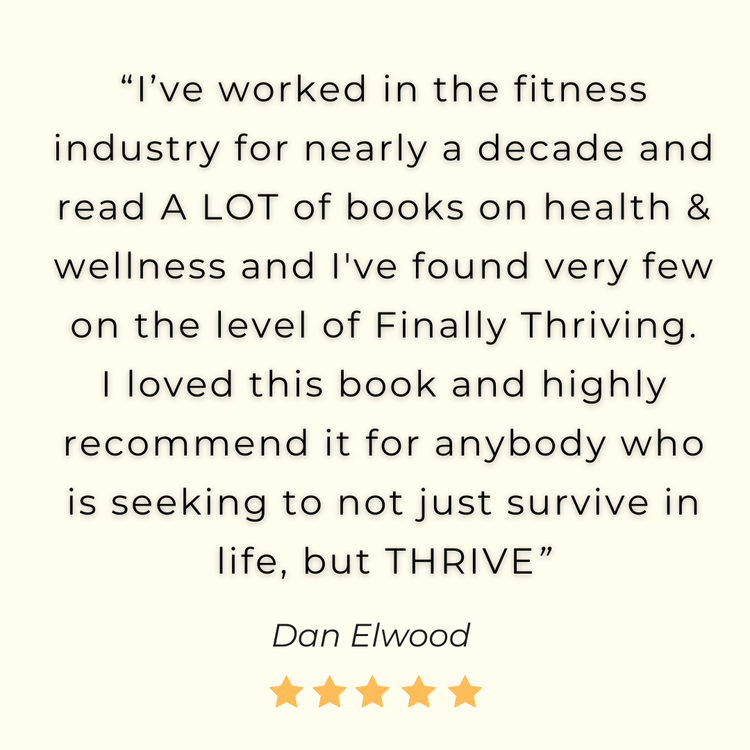 Finally Thriving book review graphic