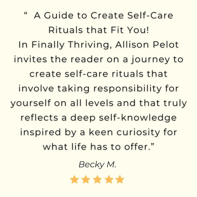 Finally Thriving book review graphic